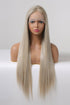 13*2" Lace Front Wigs Synthetic Long Straight 27" 150% Density Blonde/Ash Brown Root One Size wigs by Trendsi | Fleurcouture