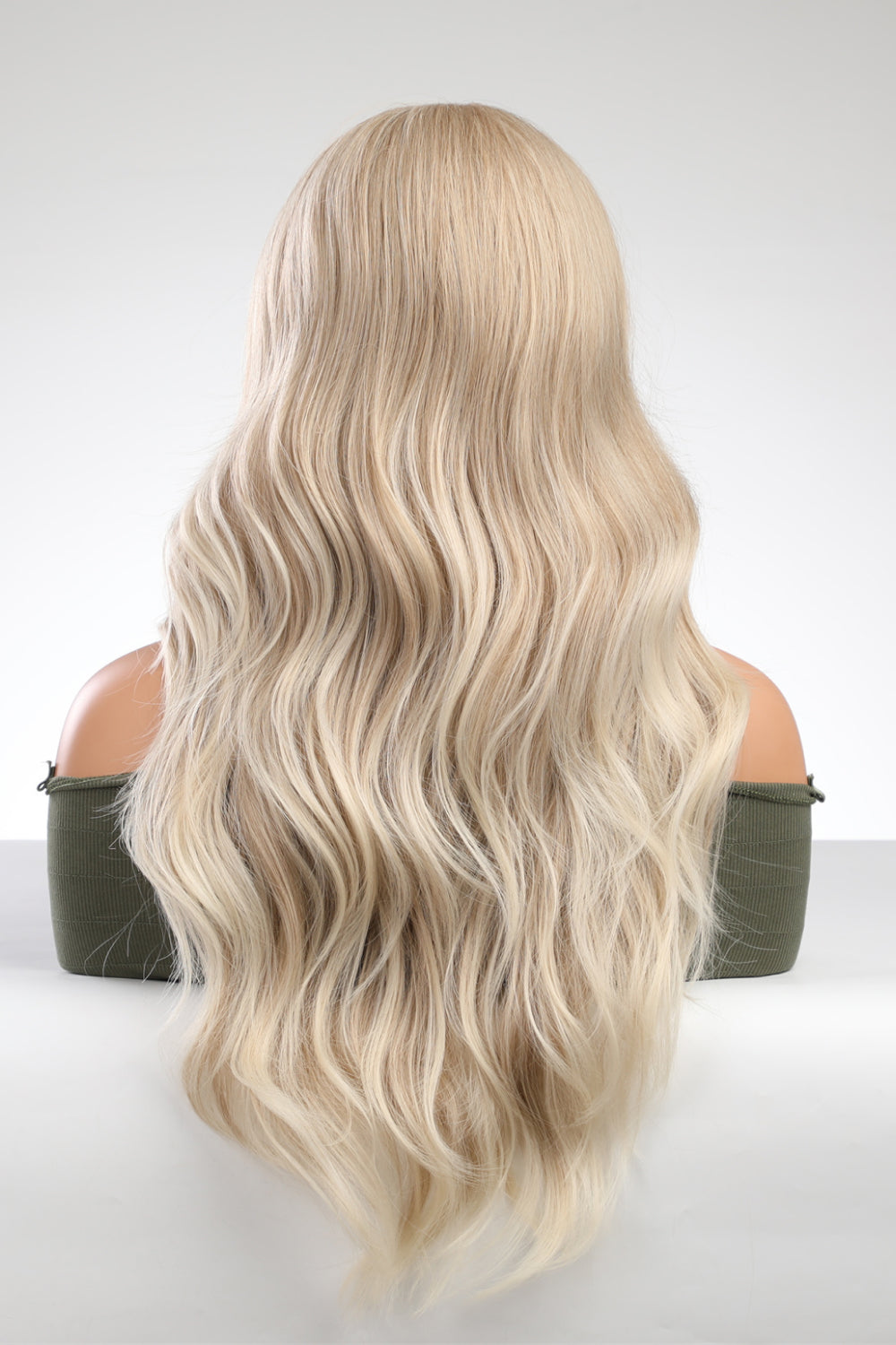 13*2&quot; Lace Front Wigs Synthetic Long Wave 25&quot; 150% Density Blonde One Size Hair Extensions by Trendsi | Fleurcouture