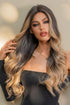 13*2" Lace Front Wigs Synthetic Long Wave 26" 150% Density Brown/Caramel Balayage One Size wigs by Trendsi | Fleurcouture