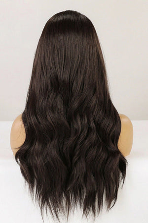 13*2" Lace Front Wigs Synthetic Long Wave 26" Heat Safe 150% Density in Brown Brown One Size wigs by Trendsi | Fleurcouture
