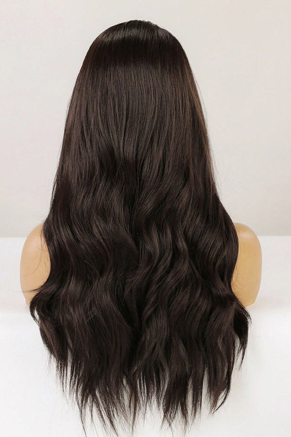 13*2" Lace Front Wigs Synthetic Long Wave 26" Heat Safe 150% Density in Brown Brown One Size wigs by Trendsi | Fleurcouture