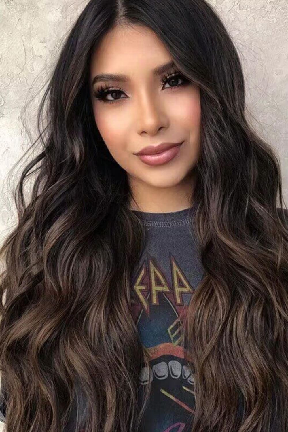 13*2" Lace Front Wigs Synthetic Long Wave 26" Heat Safe 150% Density in Brown Brown One Size wigs by Trendsi | Fleurcouture