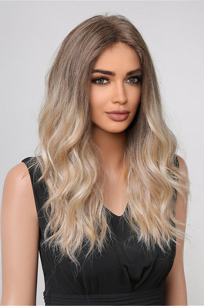 13*2&quot; Long Wave Lace Front Wigs 24&quot; Long 150% Density Light Brown/Blonde Ombre One Size Hair Extensions by Trendsi | Fleurcouture