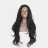 13*3" Lace Front Wigs Synthetic Long Wavy 24" 130% Density black One Size Hair Extensions by Trendsi | Fleurcouture