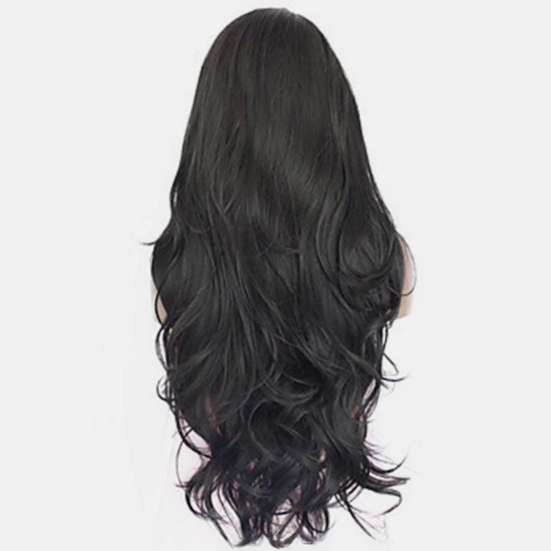 13*3&quot; Lace Front Wigs Synthetic Long Wavy 24&quot; 130% Density black One Size Hair Extensions by Trendsi | Fleurcouture