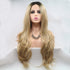 13*3" Lace Front Wigs Synthetic Long Wavy 24" 130% Density Brown/Khaki One Size by Trendsi | Fleurcouture