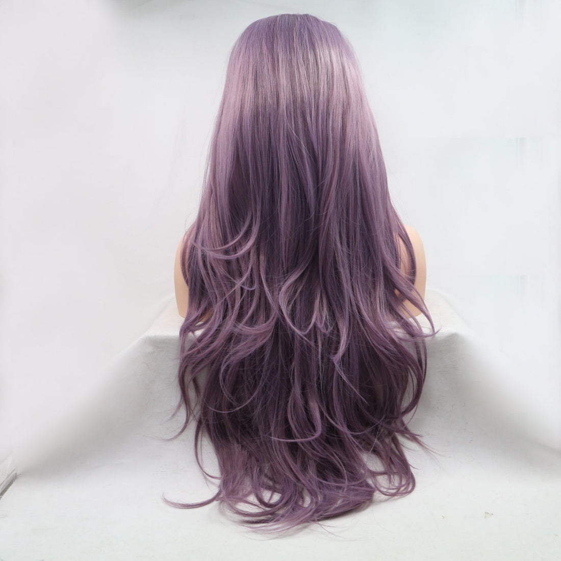 13*3" Lace Front Wigs Synthetic Long Wavy 24" 130% Density Purple One Size by Trendsi | Fleurcouture