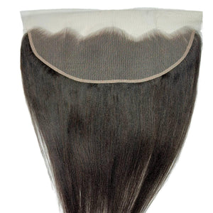 Yaki Straight 13x4 Transparent Lace Human Hair Frontal