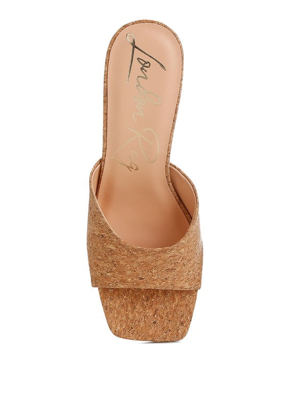 Shiloy Cork Wedge Sandals