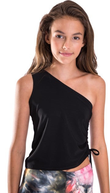 KIDS ONE SHOULDER KNOT SIDE TOP