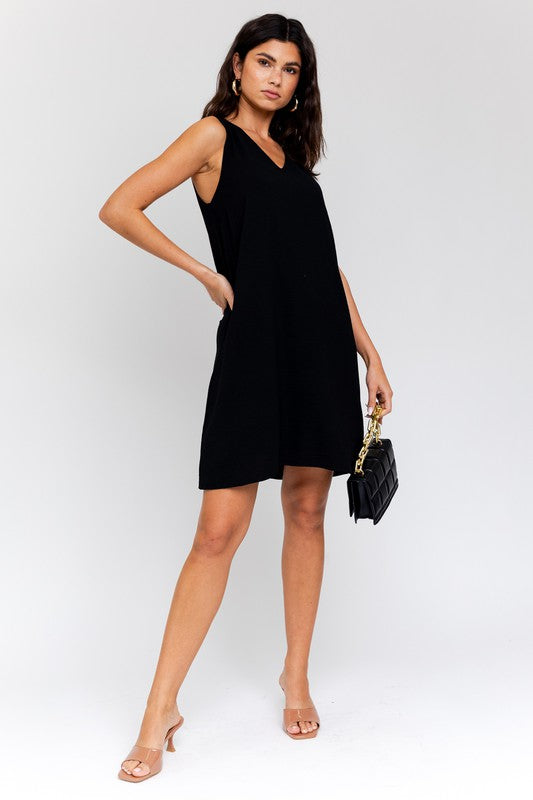 Sleeveless V-Neck Dress