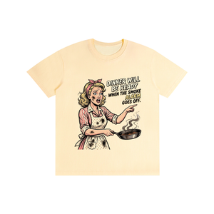 Dinnerwillbereadywhenthesmokealarmgoesoff,retro,1950s,funny,sarcastic,tee,tshirt