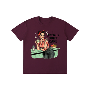 Iliterallydontcare,funny,sarcastic,retro,1950s,tee,tshirt