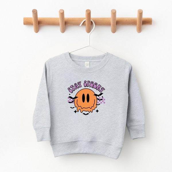 Stay Spooky Smiley Bats Toddler Graphic Sweatshirt