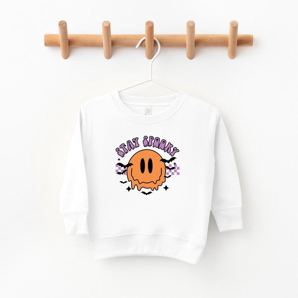 Stay Spooky Smiley Bats Toddler Graphic Sweatshirt