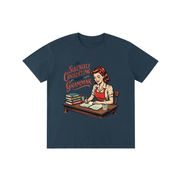Imsilentlycorrectingyourgrammar,retro,funny,1950s,sarcastic,tee,tshirt