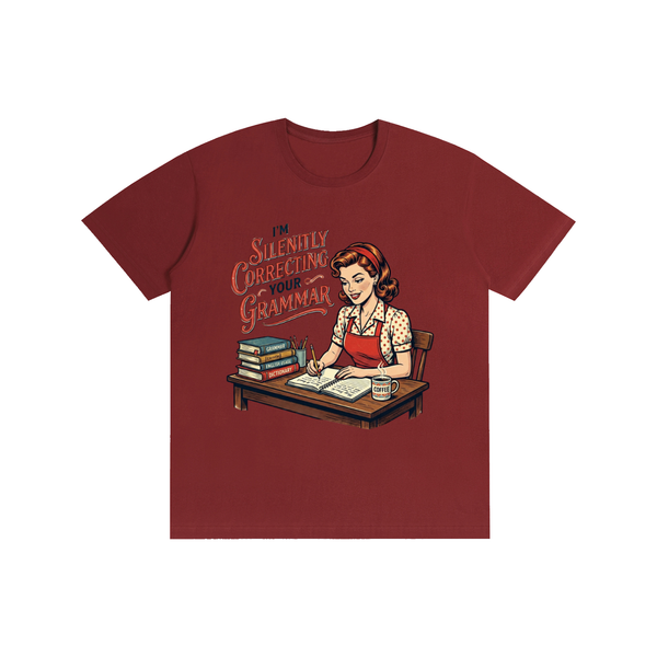 Imsilentlycorrectingyourgrammar,retro,funny,1950s,sarcastic,tee,tshirt