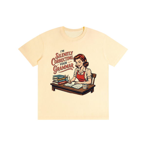 Imsilentlycorrectingyourgrammar,retro,funny,1950s,sarcastic,tee,tshirt