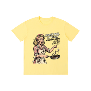 Dinnerwillbereadywhenthesmokealarmgoesoff,retro,1950s,funny,sarcastic,tee,tshirt