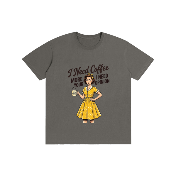 Ineedcoffeemore,funny,sarcastic,retro,1950s,tee,tshirt