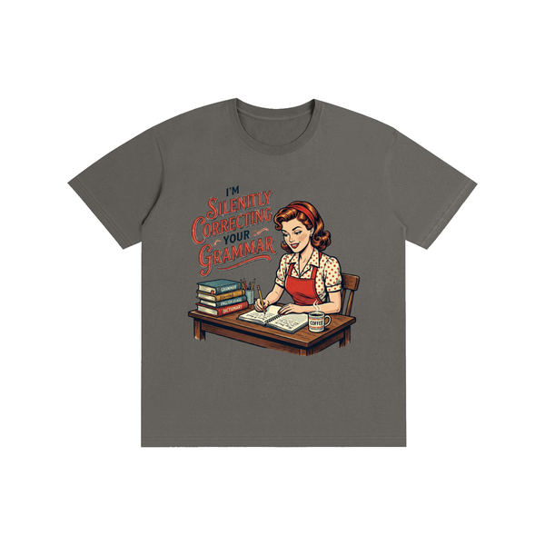 Imsilentlycorrectingyourgrammar,retro,funny,1950s,sarcastic,tee,tshirt