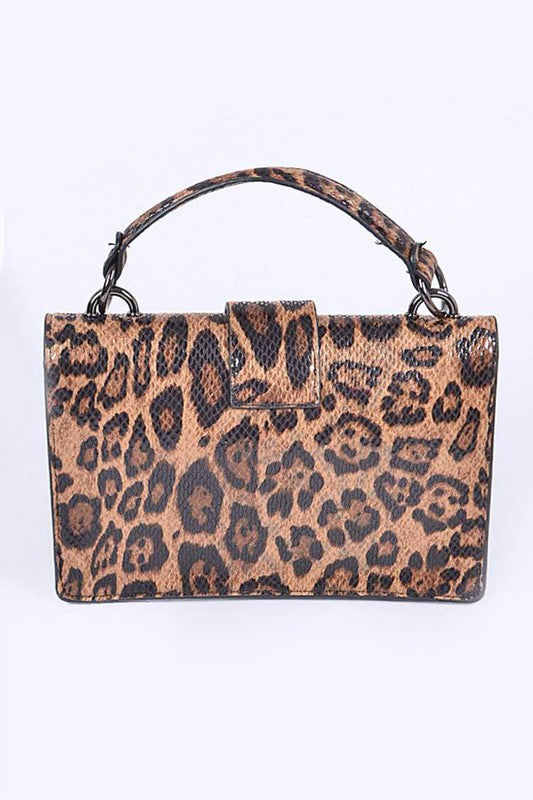 2 In 1 Leopard Print Cleared Bag Set Leopard O/S by Artini Accessories | Fleurcouture