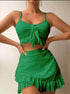 3 piece swimsuit and cover up set Green S by Miss Sparkling | Fleurcouture