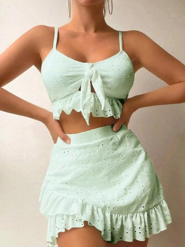 3 piece swimsuit and cover up set by Miss Sparkling | Fleurcouture