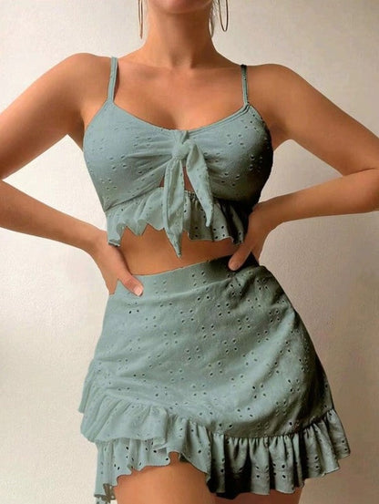 3 piece swimsuit and cover up set by Miss Sparkling | Fleurcouture