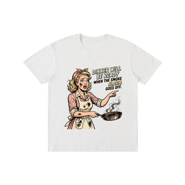 Dinnerwillbereadywhenthesmokealarmgoesoff,retro,1950s,funny,sarcastic,tee,tshirt