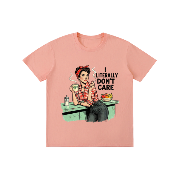 Iliterallydontcare,retro,1950s,tee,tshirt,Funny,sarcastic