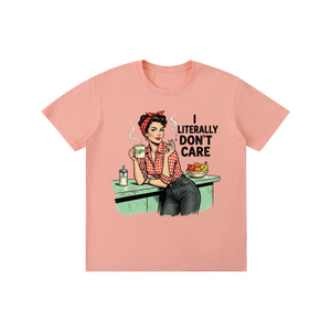 Iliterallydontcare,funny,sarcastic,retro,1950s,tee,tshirt