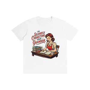 Imsilentlycorrectingyourgrammar,retro,funny,1950s,sarcastic,tee,tshirt