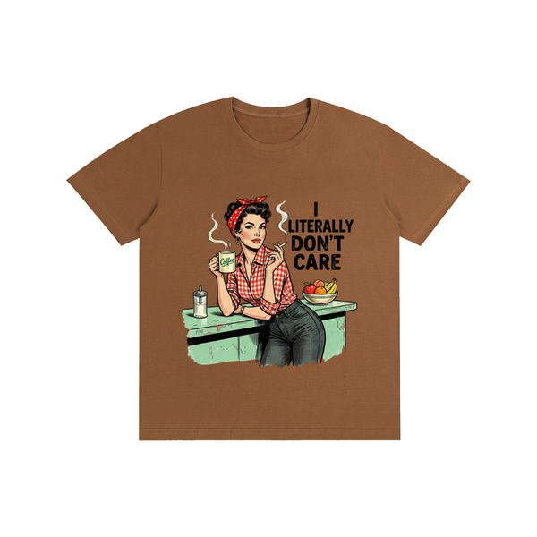 Iliterallydontcare,retro,1950s,tee,tshirt,Funny,sarcastic