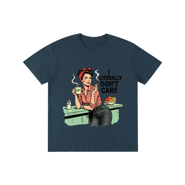 Iliterallydontcare,retro,1950s,tee,tshirt,Funny,sarcastic