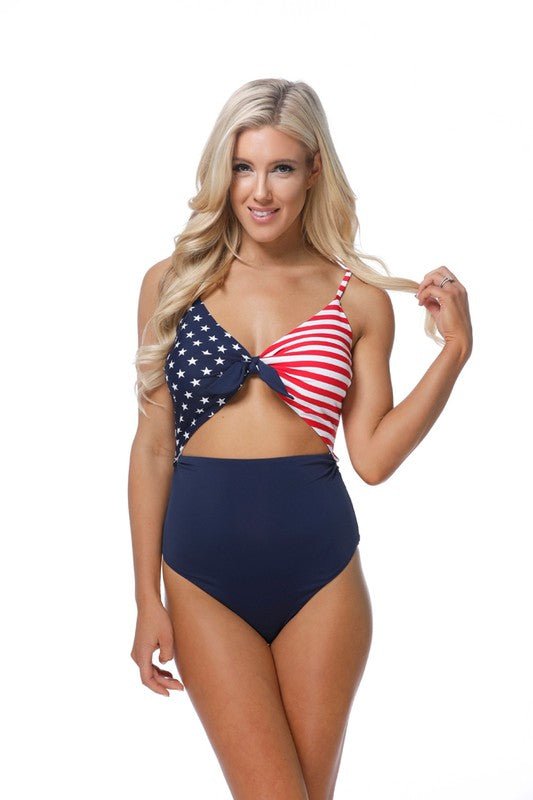 4th of july american flag one piece American Flag Print S by Beach Joy Bikini | Fleurcouture