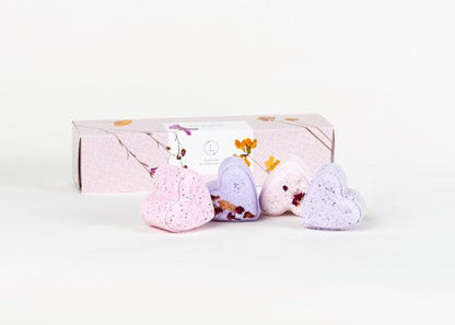 5 heart shaped Shower Steamers Gift Set multi color 1 by Lizush | Fleurcouture