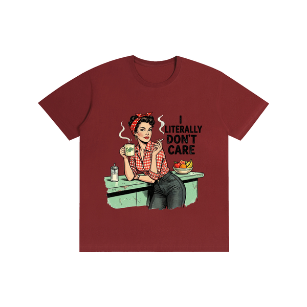 Iliterallydontcare,retro,1950s,tee,tshirt,Funny,sarcastic