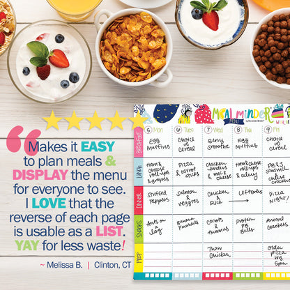 52-Week Meal Minder® Weekly Menu Planner Pad Pads by DAS | Fleurcouture