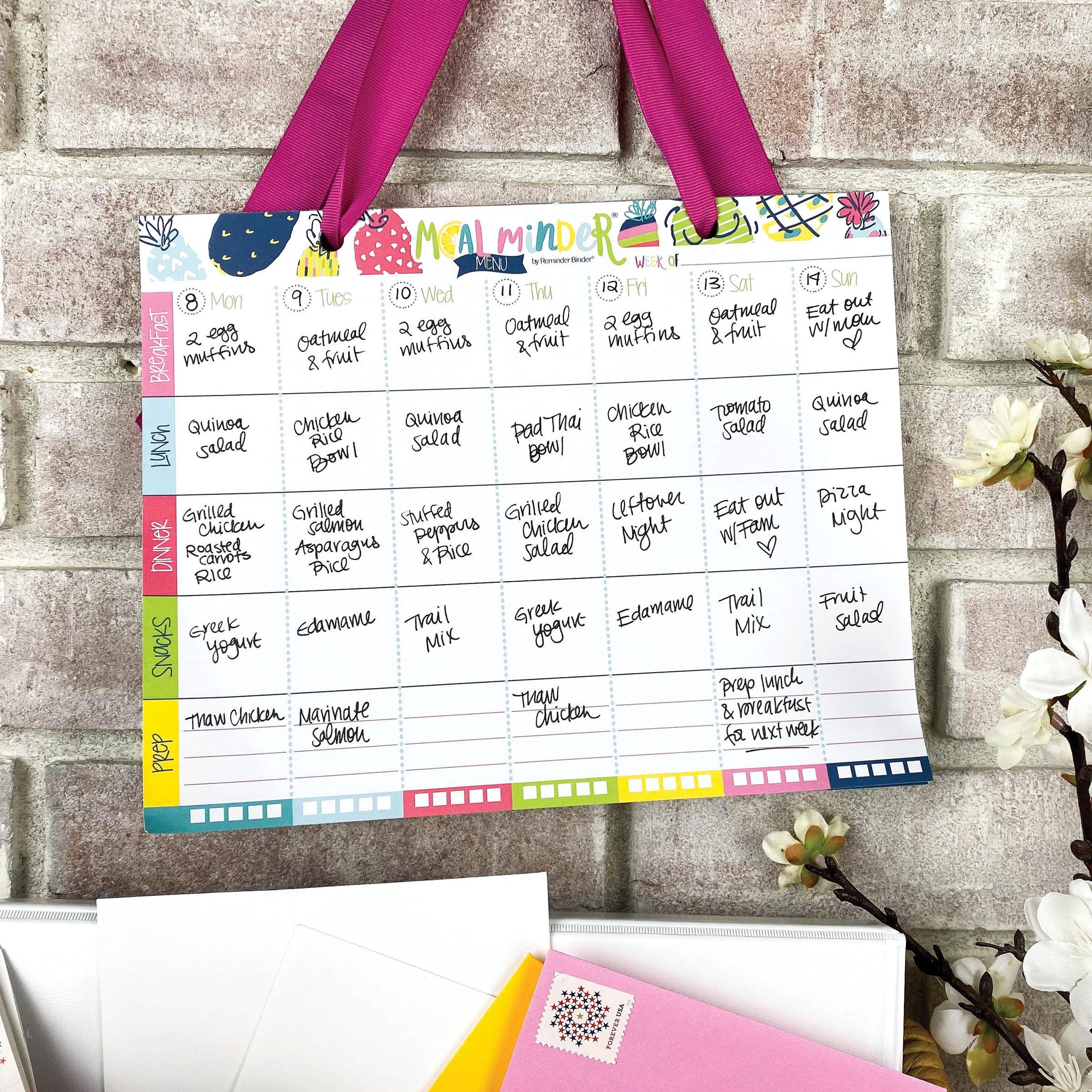 52-Week Meal Minder® Weekly Menu Planner Pad Pads by DAS | Fleurcouture