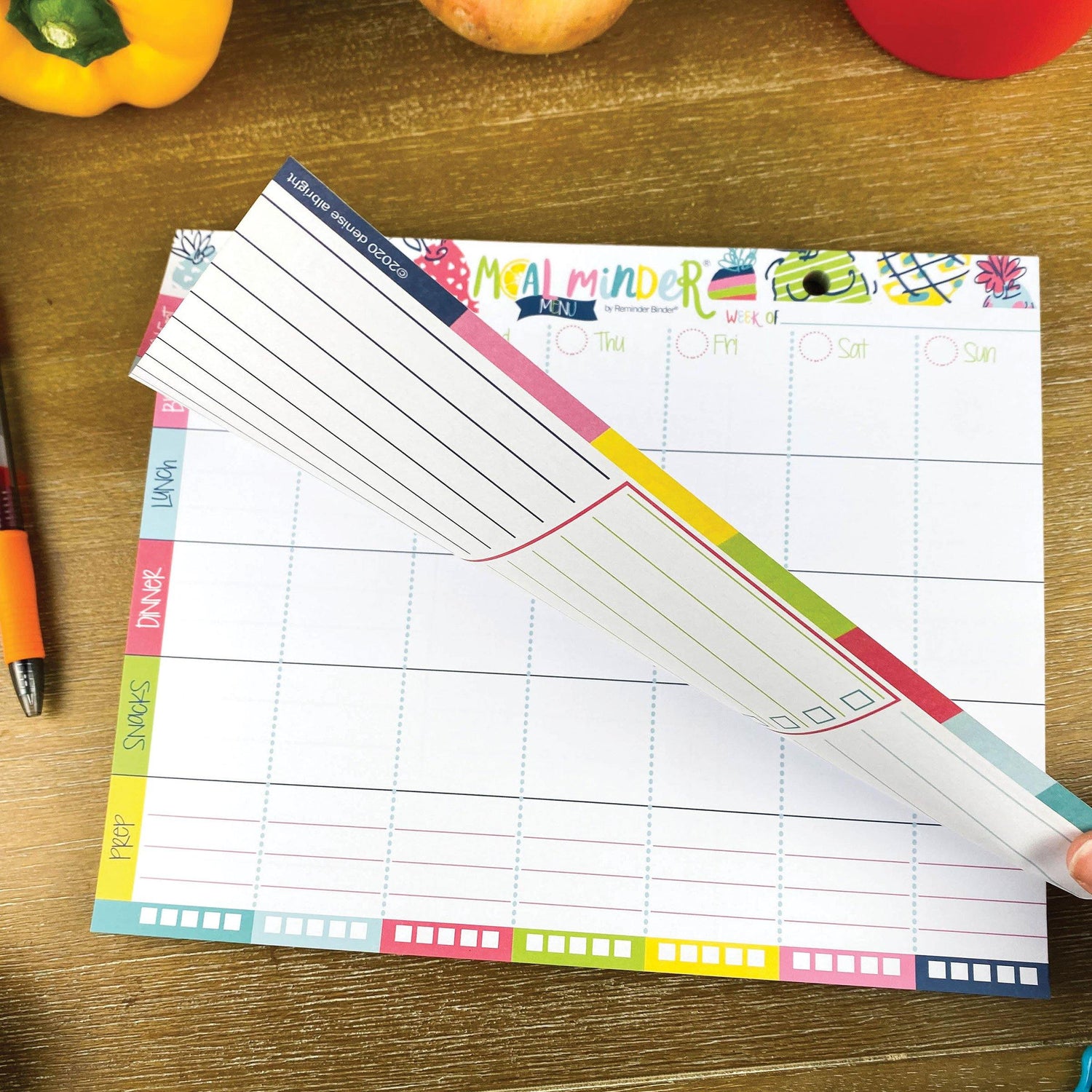 52-Week Meal Minder® Weekly Menu Planner Pad Pads by DAS | Fleurcouture