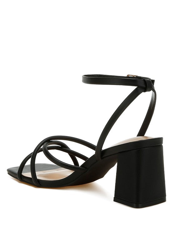 Alyona Low Block Heel Strappy Sandals