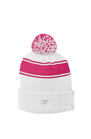 Stripe Pom Beanie