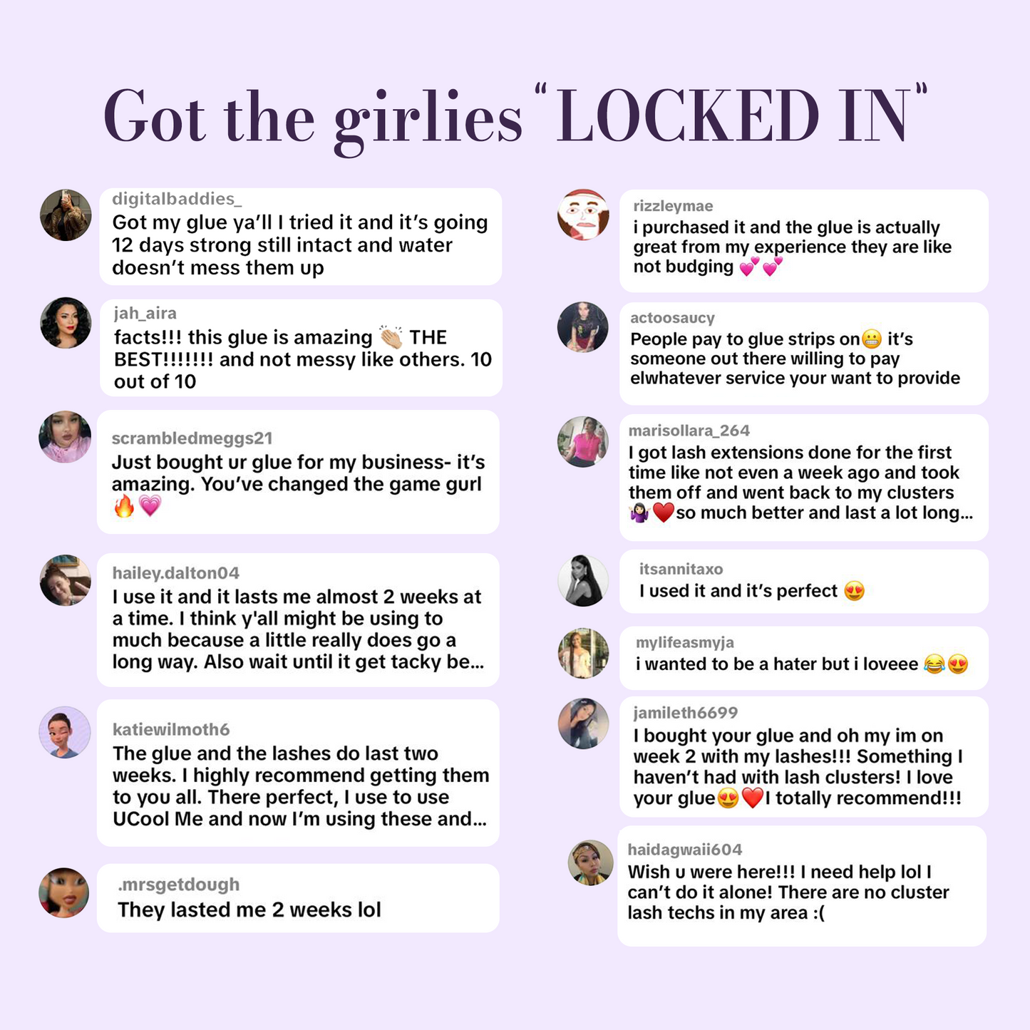 'LOCKED IN' Waterproof Lash Cluster Glue