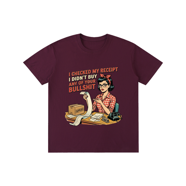 Icheckedmyreceipts,funny,sarcastic,retro,1950s,tee,tshirt