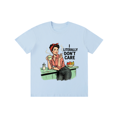 Iliterallydontcare,retro,1950s,tee,tshirt,Funny,sarcastic