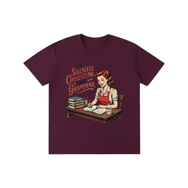 Imsilentlycorrectingyourgrammar,retro,funny,1950s,sarcastic,tee,tshirt