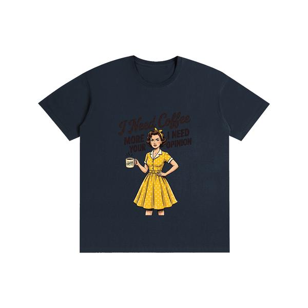 Ineedcoffeemore,funny,sarcastic,retro,1950s,tee,tshirt