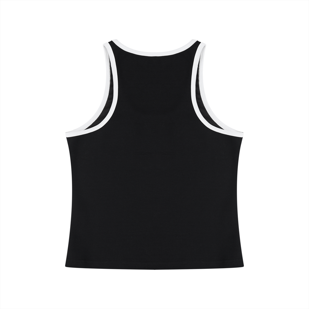 Women's Color Block Cropped Tank Top