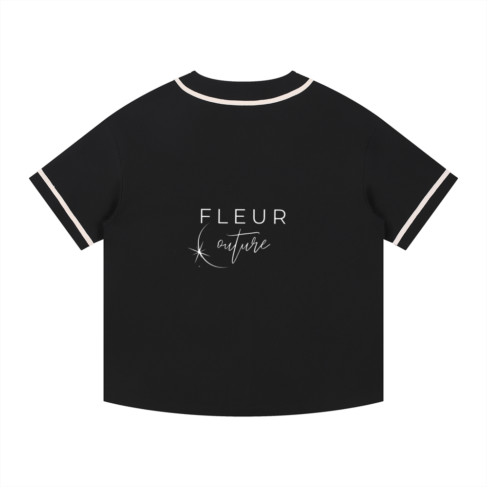 Contrast Piped Button-Up Jersey